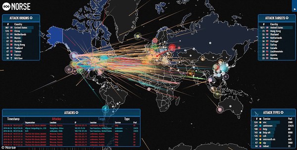 Cyber attack map google